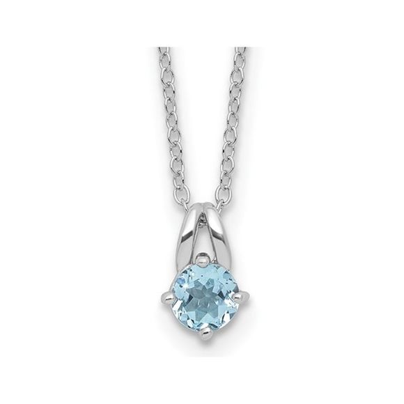 2/3 Carat (ctw) Sky Blue Topaz Pendant Necklace in Sterling Silver with Chain (1 - Picture 1 of 4